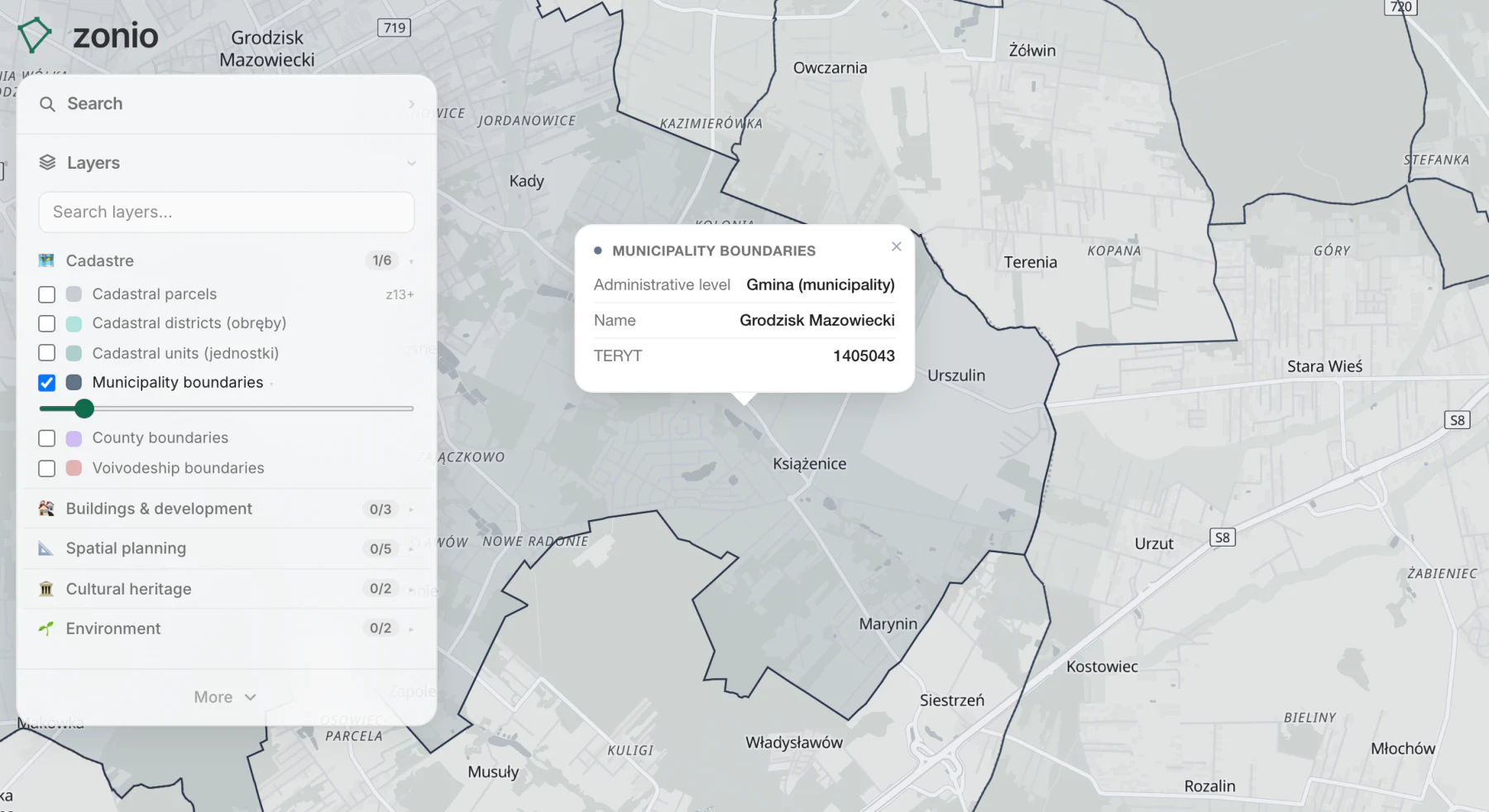 Municipality boundaries