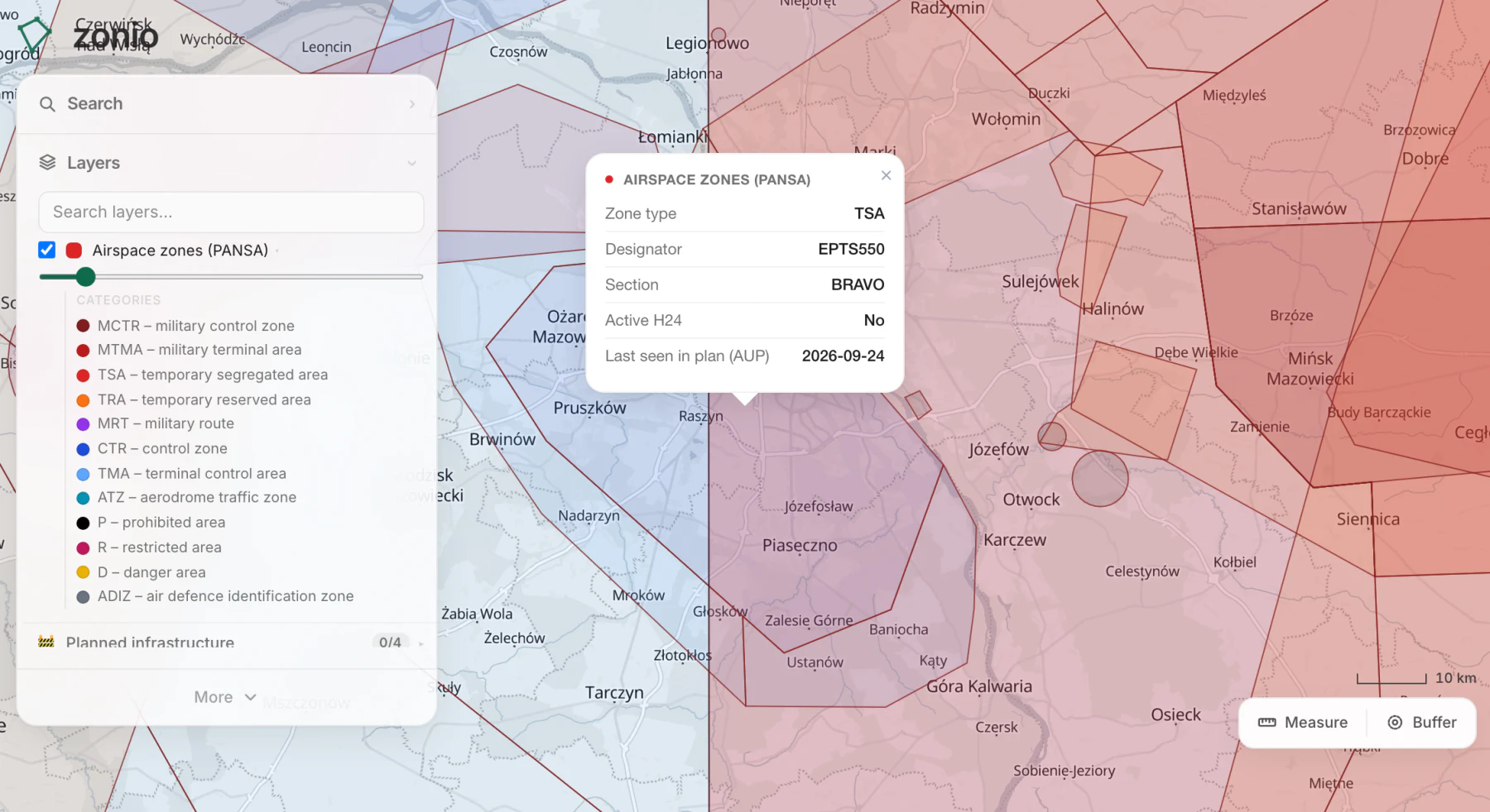 Airspace zones (PANSA)