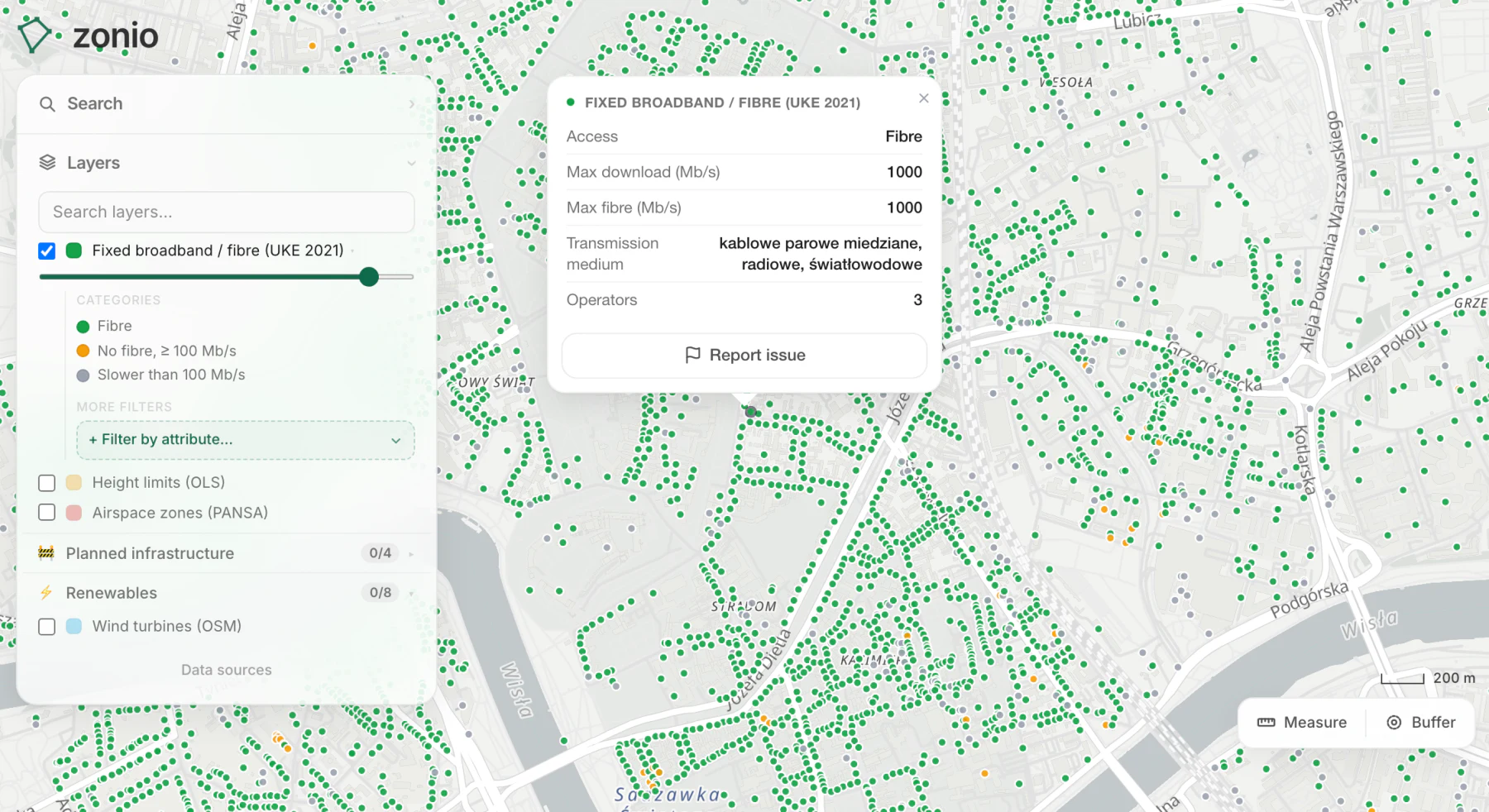 Fixed broadband / fibre (UKE 2021)