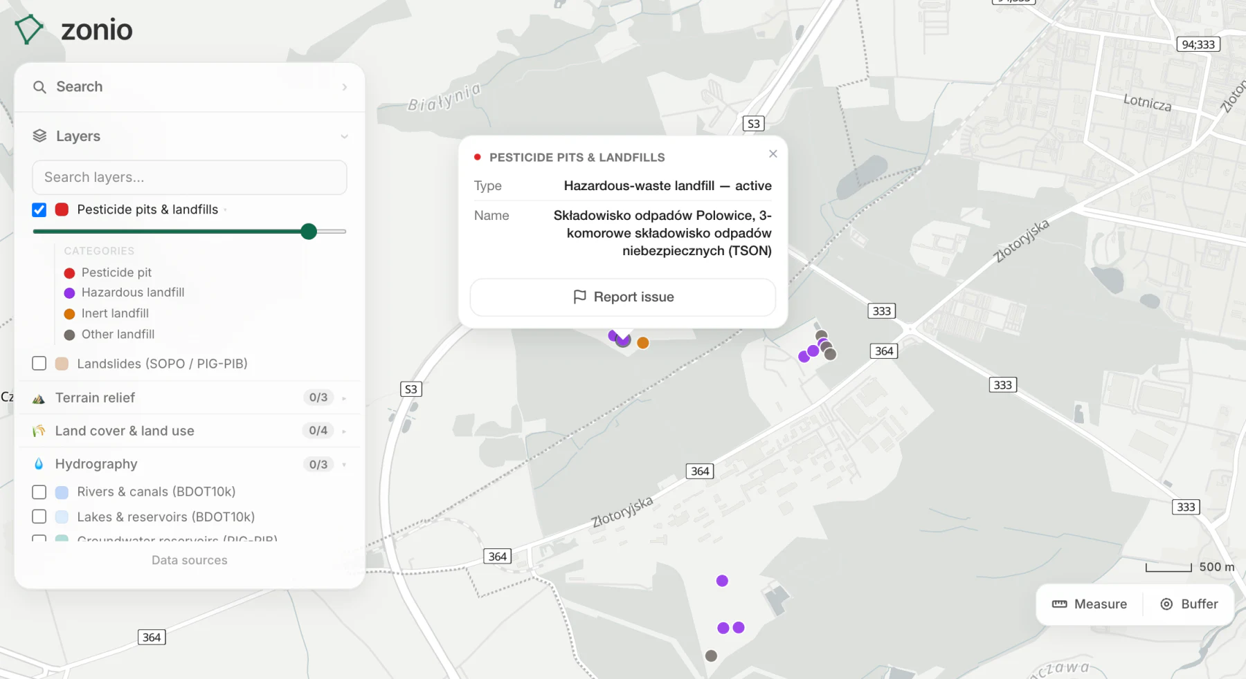 Pesticide pits & landfills