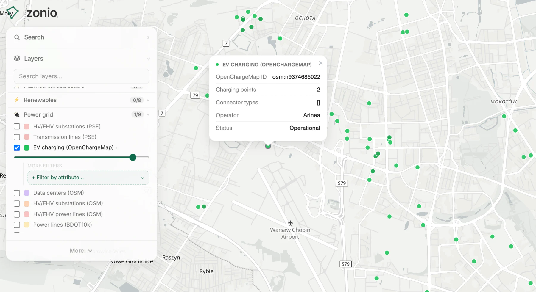 EV charging (OpenChargeMap)