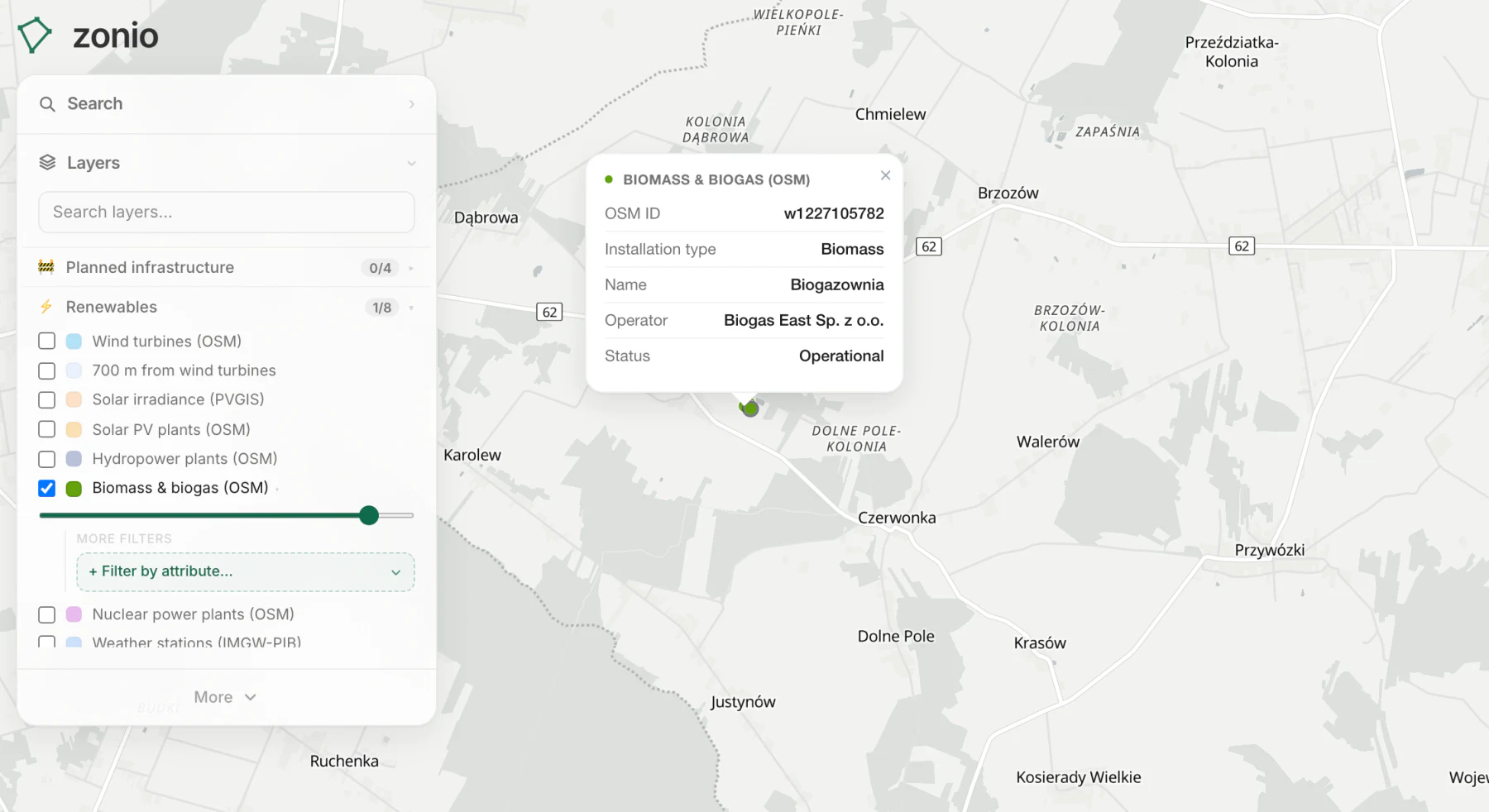 Biomass & biogas (OSM)