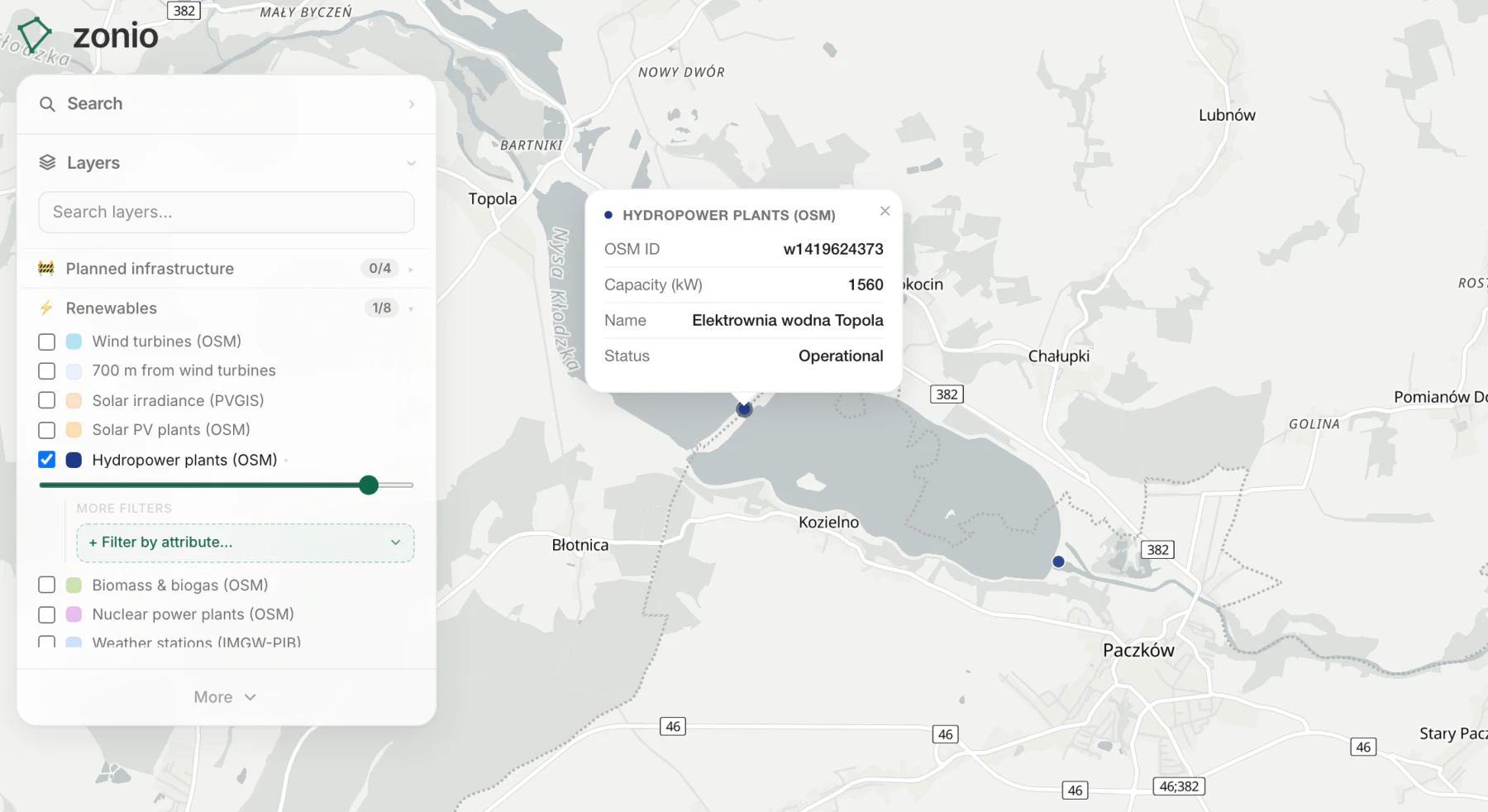 Hydropower plants (OSM)