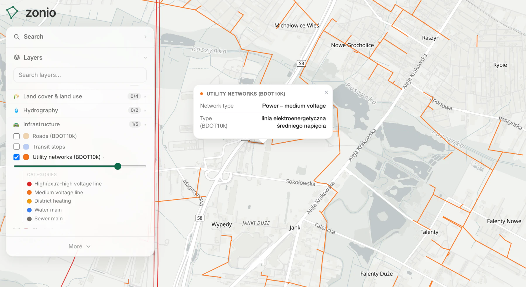 Utility networks (BDOT10k)