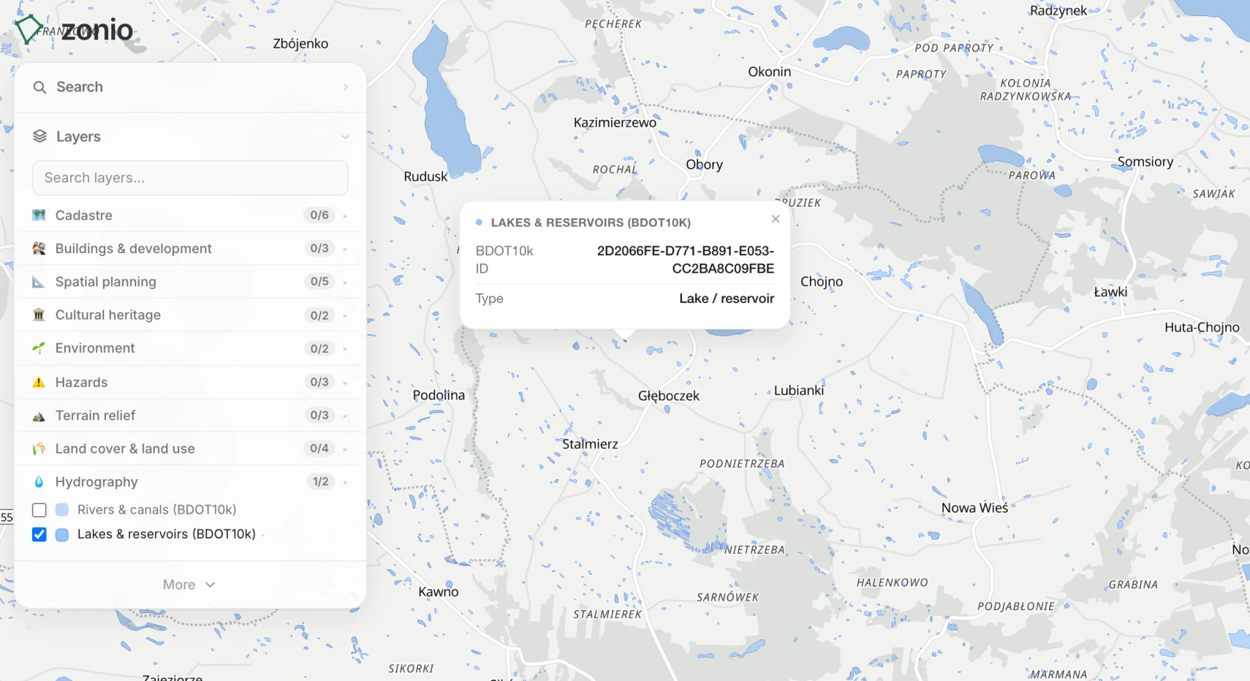 Lakes & reservoirs (BDOT10k)