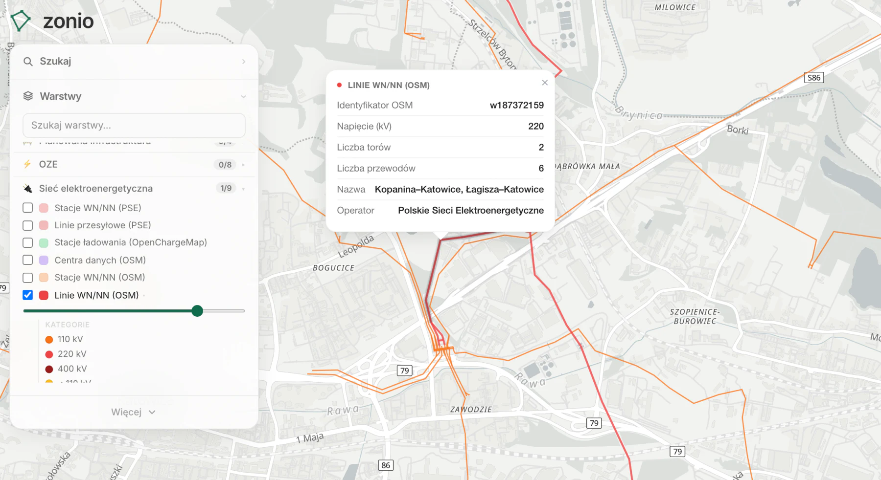 Linie WN/NN (OSM)